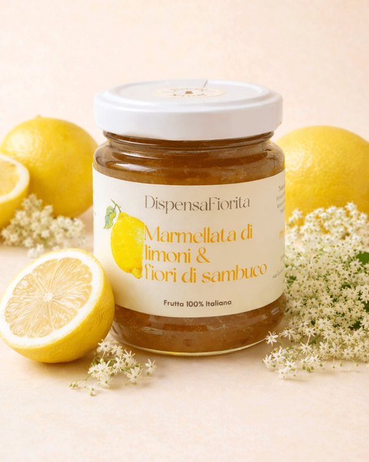 Marmellata Artigianale di Limoni e Fiori di Sambuco - 210 gr